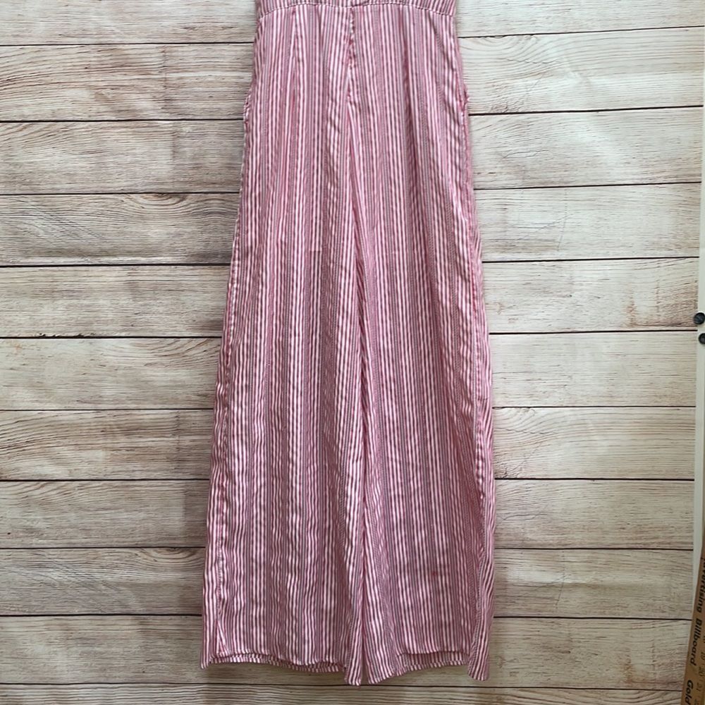&MERCI WIDE LEG JUMPSUIT IN RED AND WHITE STRIPES - Picture 5 of 10